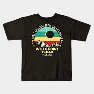 Wills Point Texas Total Solar Eclipse 2024 Kids T-Shirt